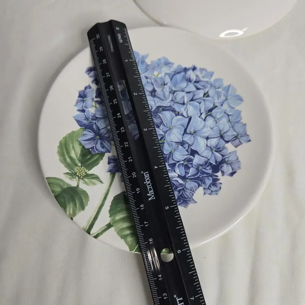 Pier 1 Imports Appetizer Plates Floral Design Ironstone Set of 4 in Box - Picture 9 of 9